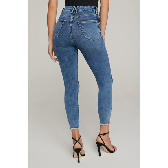 GOOD AMERICAN NWT Good Waist Crop in Blue633 // 0 - Picture 3 of 14
